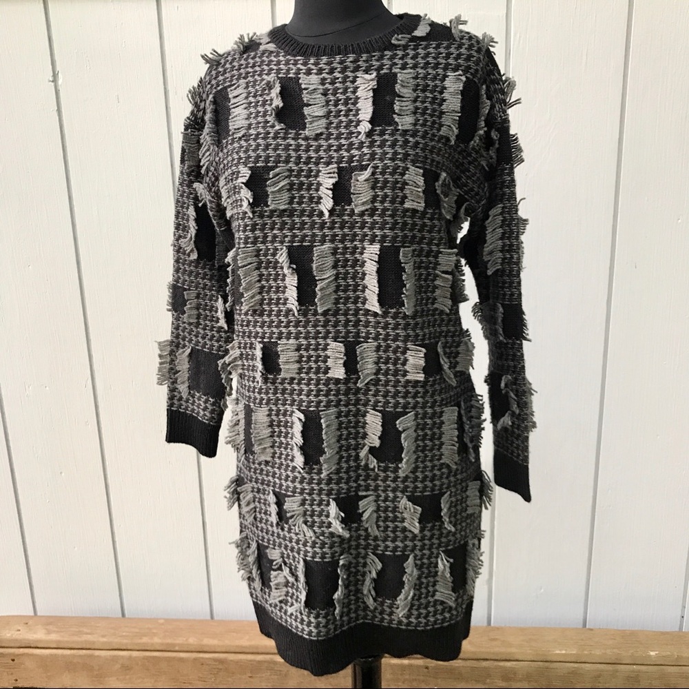 NWT Rara Avis Fringe Knit Sweater Dress